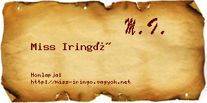 Miss Iringó névjegykártya